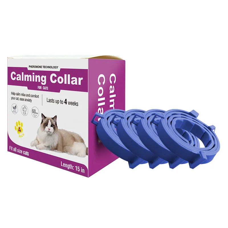 Adjustable soothing collar for cats and dogs in orange calm collar dog model 63.5cm with colour matching design