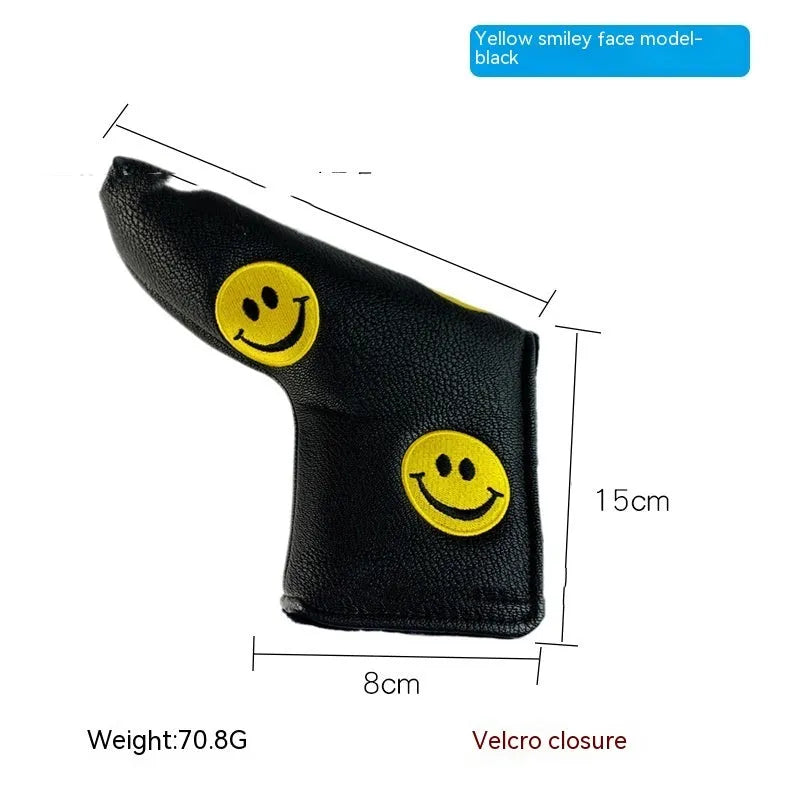 Golf straight bar putter sleeve headcover with PU waterproof fabric in various design options