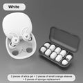 Silent Learning nano silica gel noise-cancelling earplugs in black with sponge tips, 17mm by 14mm