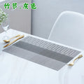 Modern non-slip PVC place mat on a dining table in gradient bamboo black colour.