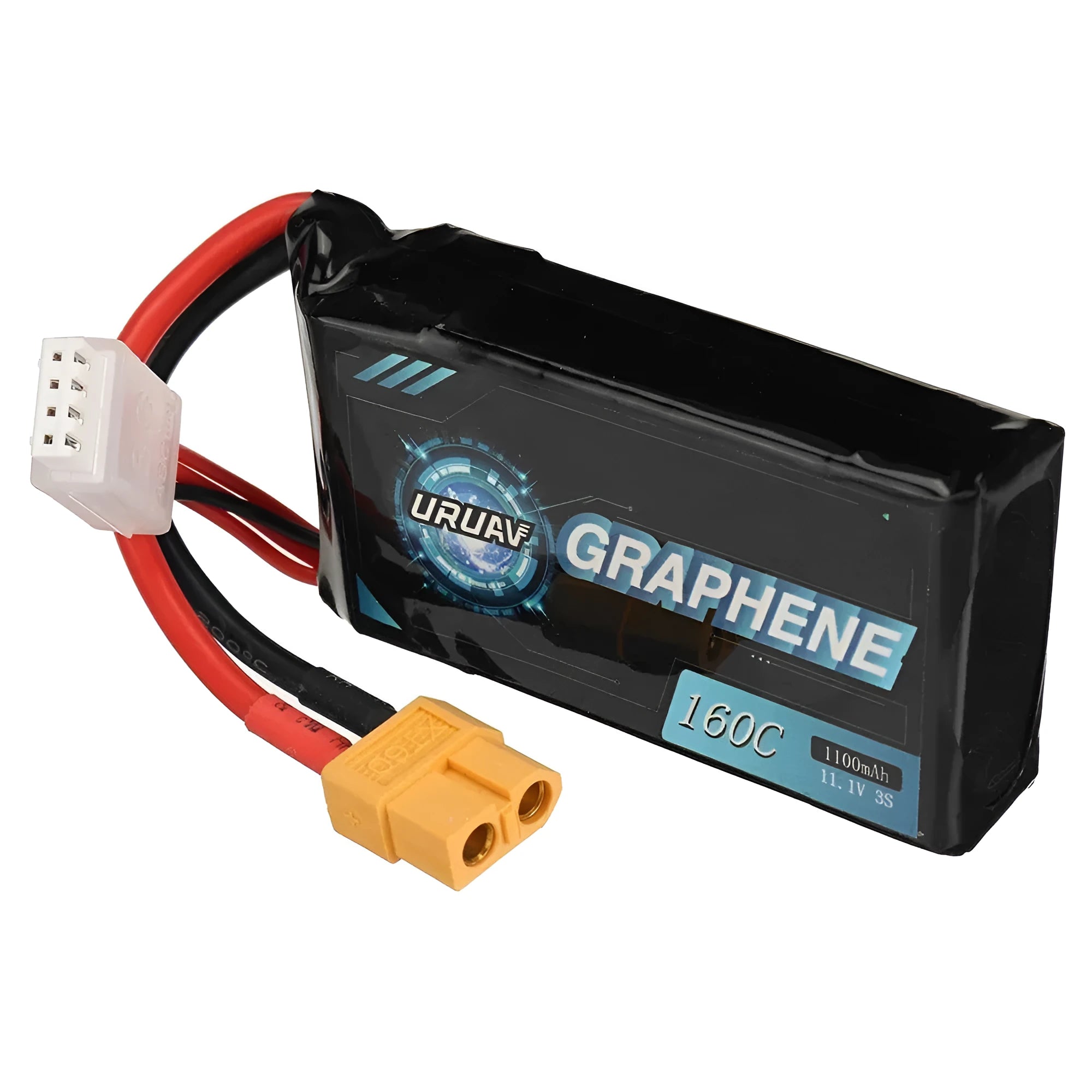 7.4V 1200mAh lithium polymer RC battery with compact rectangular design