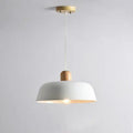 Nordic wood pendant lighting fixture round black hanging lamp for kitchen dining room adjustable height 1.2m