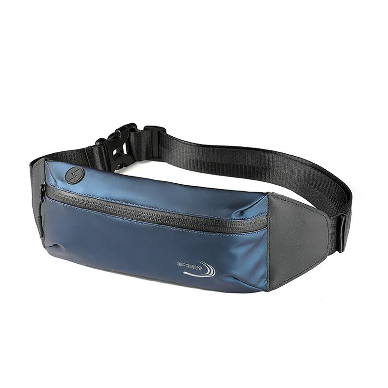 Men's waterproof waist bag in Oxford polyester with 45cm storage compartment
