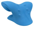 Pink manual six-wheel neck massager with jade scraping board on white background