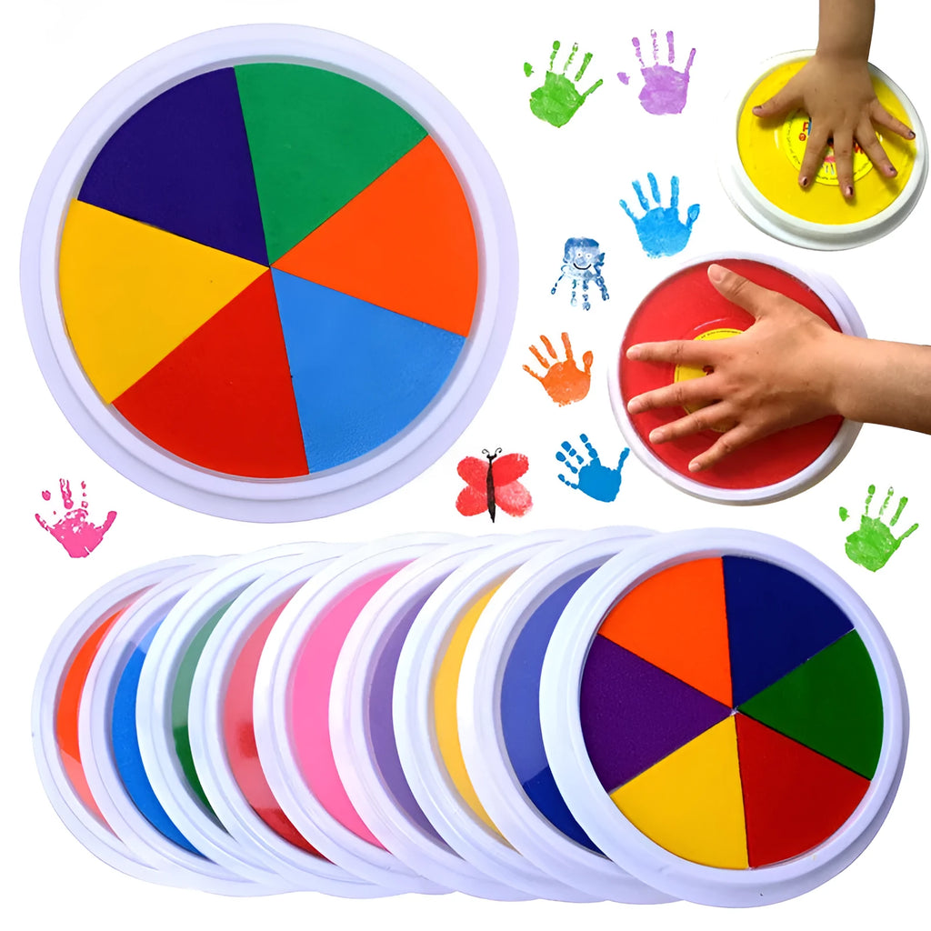 Kindergarten finger print mud kit with inkpad and activity picture albums for children's creative play