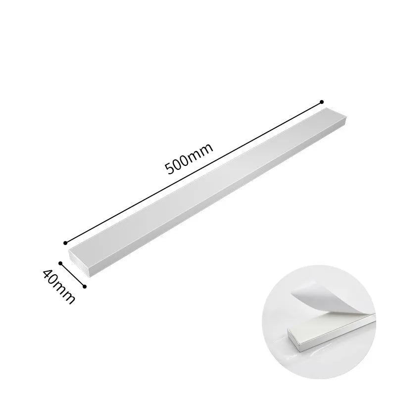 Stainless steel wall-mounted magnetic knife holder rack in various lengths for kitchen storage.