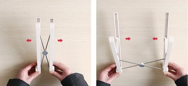 White Whale Race folding laptop bracket with heat sink base for Apple MacBook computers