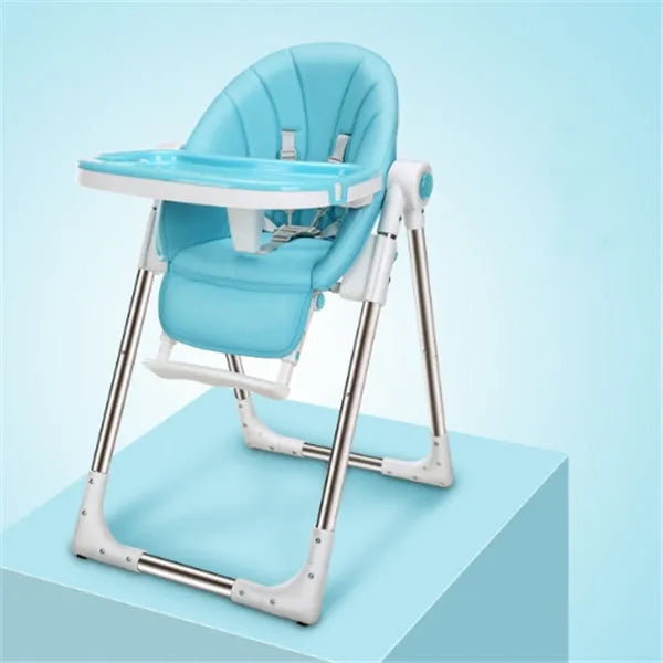 Blue anti-fall baby chair for toddler made from eco-friendly waterproof plastic