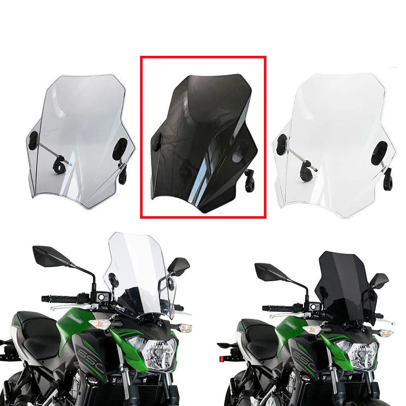 New transparent grey black glass motorcycle windshield for Kawasaki Yamaha Honda Ducati
