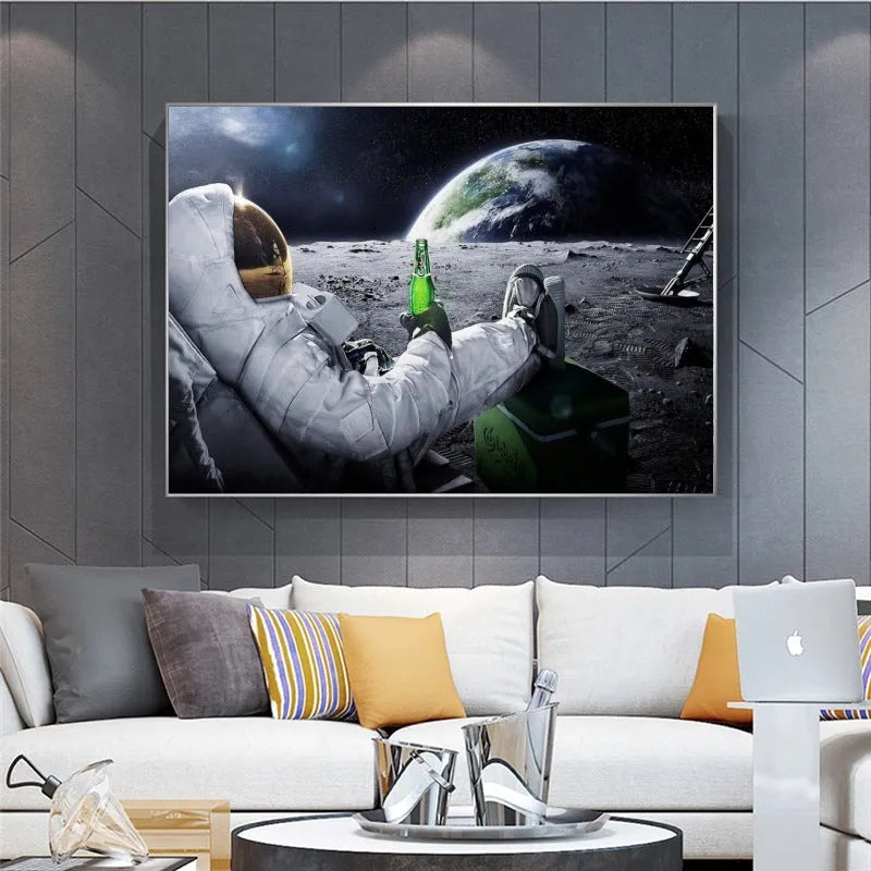 Frameless American style poster print in HZ205 for living room wall decoration, shown as a flat single-piece oil painting print