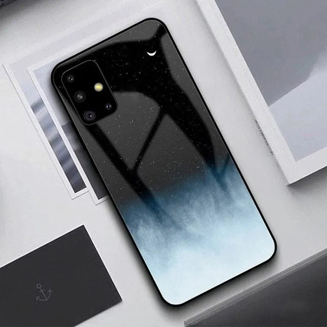 Black and navy blue silicone phone case for Samsung Galaxy and Apple iPhone smartphones