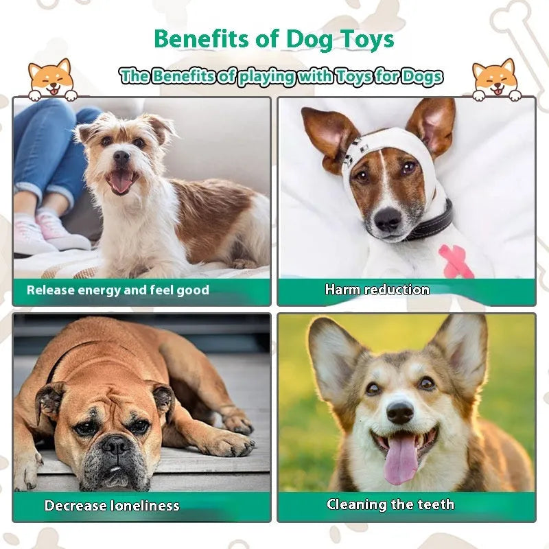 Green plush dog toy 14cm bite-resistant for big dogs interactive play