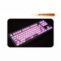 White Fission side carving transparent mechanical keyboard keycaps with white double stitching