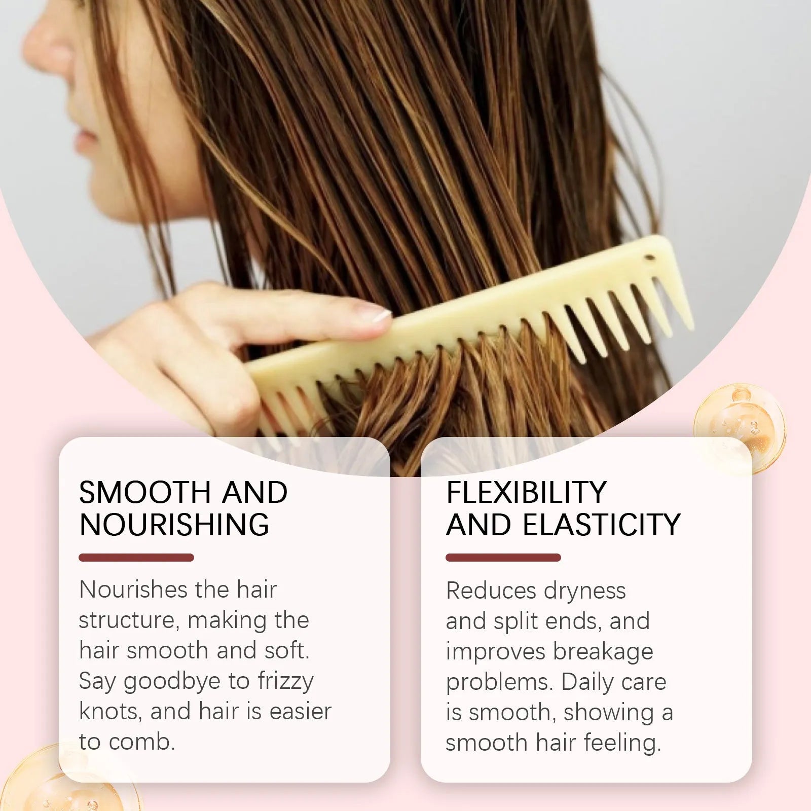 100g hair mask pot with hydrolysed keratin and aloe extract for moisturising and smoothing hair