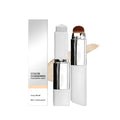 Clear powder foundation makeup stick in three shades: ivory white, natural, and deep flesh colour