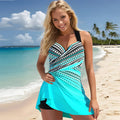 Women's printed two-piece swimsuit in nylon fabric for swimming sports
