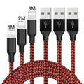 Braided Micro USB fast charging cable for Android phones in black and white colour.