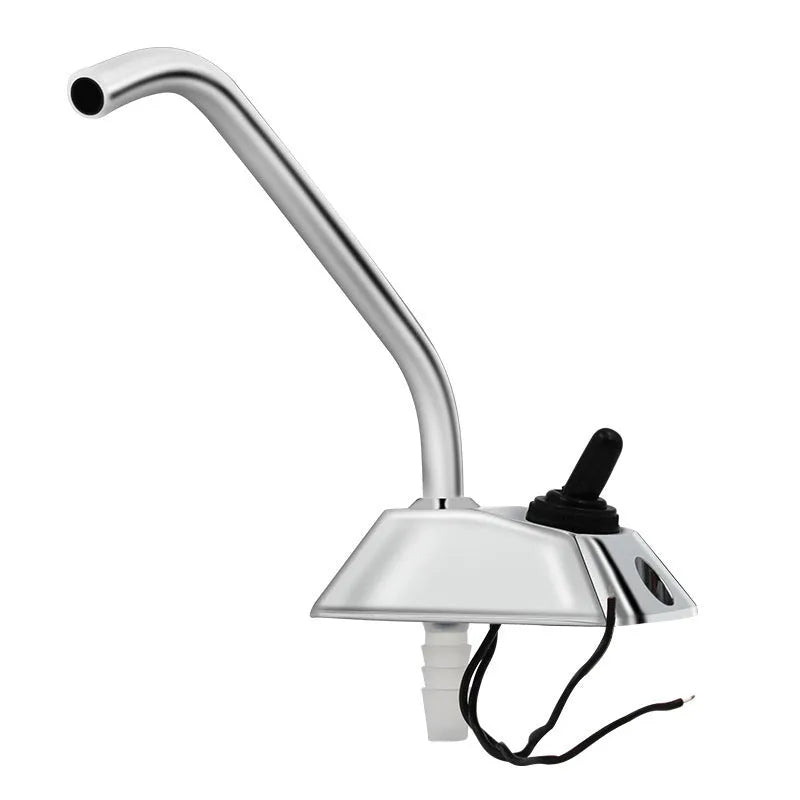 Electronic control rotating faucet with mirror-polished 316 stainless steel construction for RV water systems