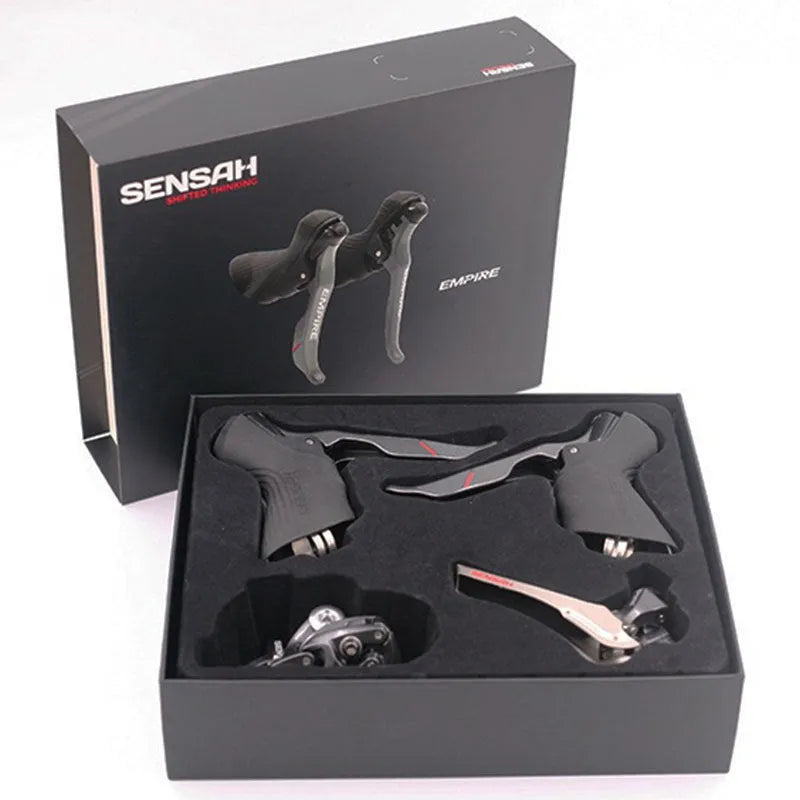 Shimano-compatible road bike transmission kit with aluminium alloy hand change and dials