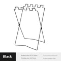 Stainless steel camping garbage bag bracket with folding design in black or silver colour
