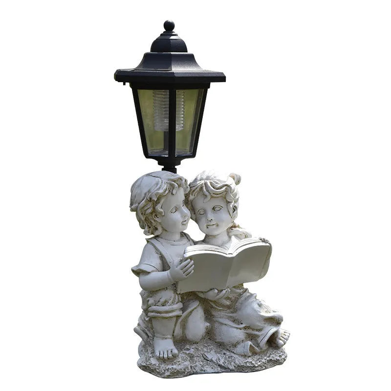 Solar hexagonal garden lamp with American country style design options