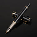 Metal calligraphy pen with gold tip nib, black colour, 0.5mm point, squeeze ink system