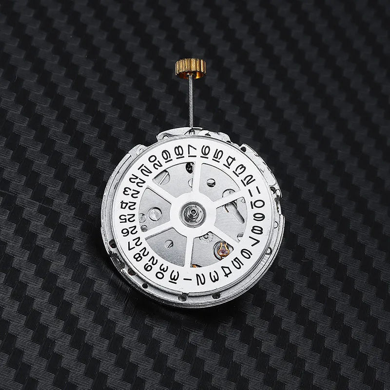 Silver stainless steel automatic watch movement replacement with 25mm diameter