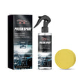 Car interior refurbishment cleaner kit showing 100ml spray bottle and 6.8x2.5cm sponge applicator for dashboard restoration