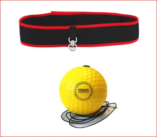 Boxing reaction ball attached to adjustable headband, PU material, multiple colour options, with cloth bag for storage