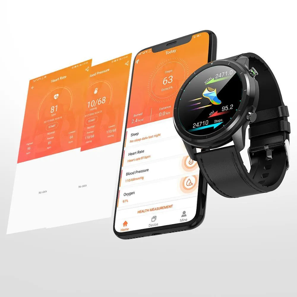 LEMFO LF26 smart bracelet with 1.3 inch display showing fitness tracking interface