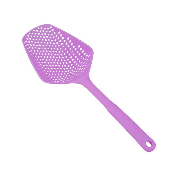 Plastic kitchen strainer scoop with large capacity design in multiple colour options