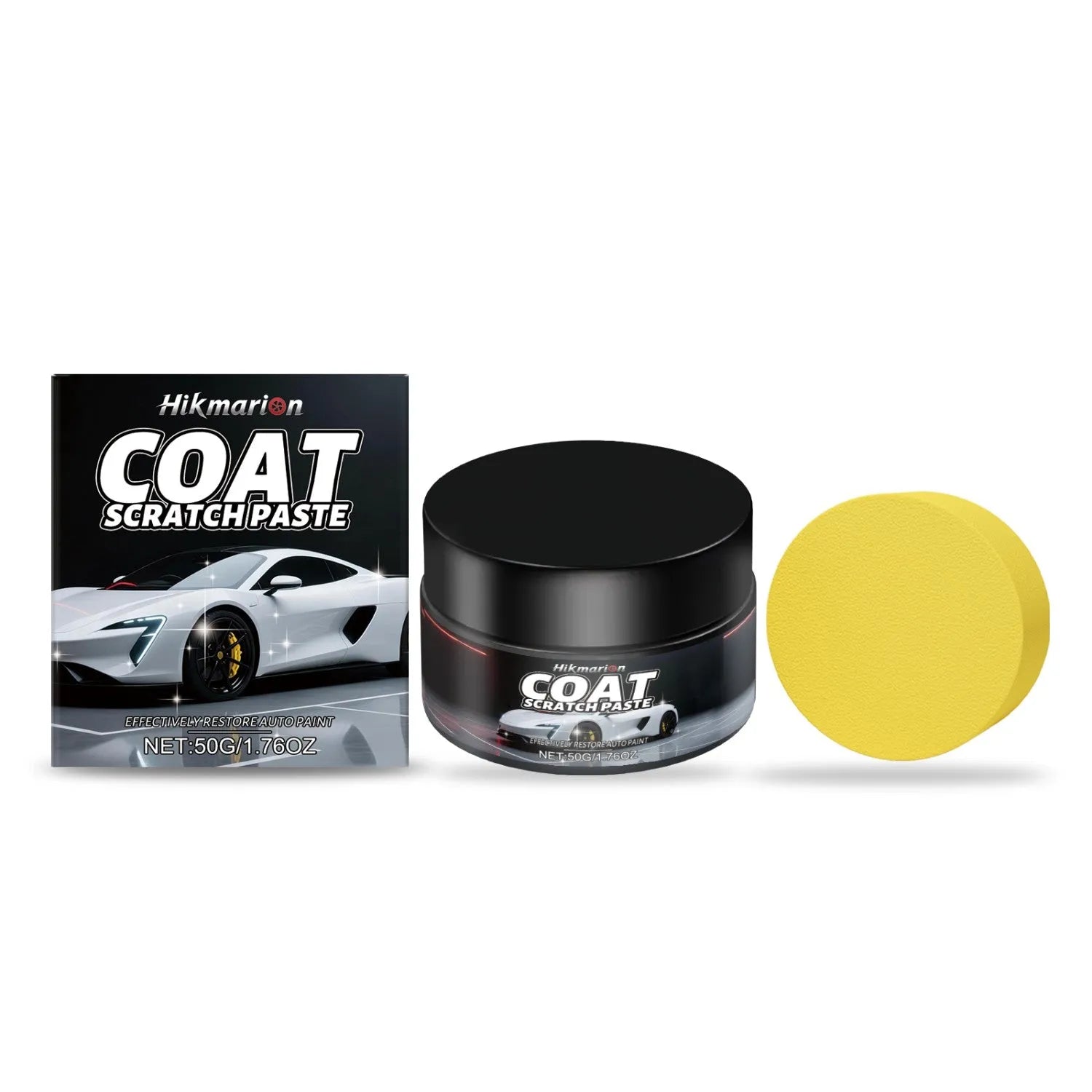 Coat Scratch Paste 50g tube with sponge applicator for car clear coat repair