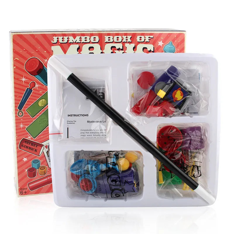 Plastic magic prop set toy for children aged 3-7 in purple or red colour options.
