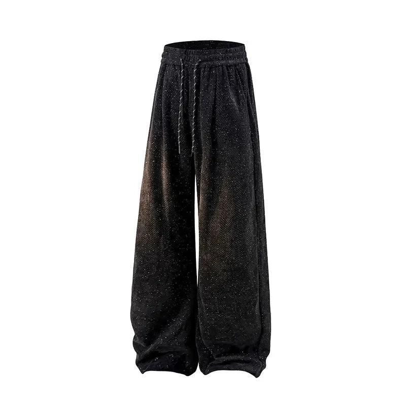 Women's fleece-lined straight-leg trousers in light grey, dark grey, and black colours