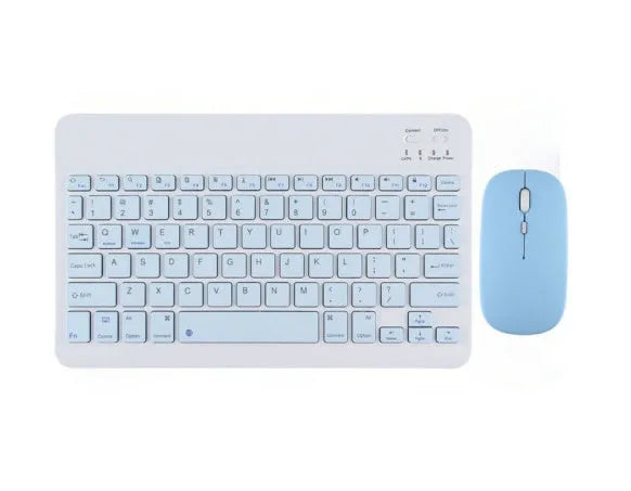 Girls Bluetooth keyboard in Lavender colour on a desk next to a tablet