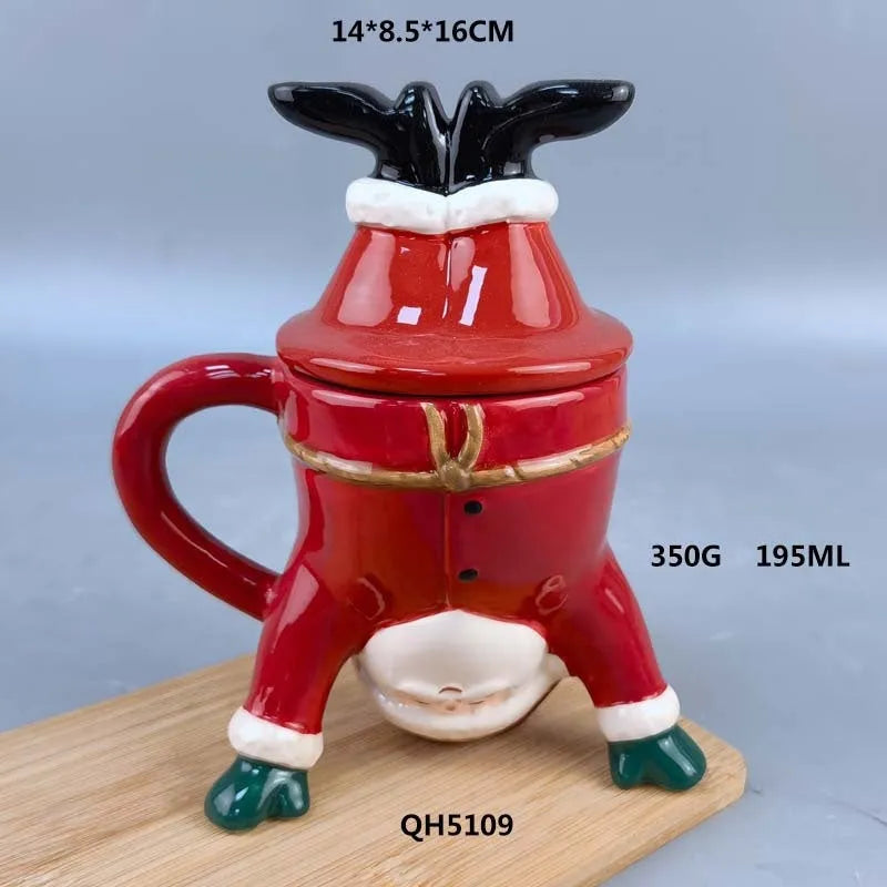 Ceramic Christmas mug 301-400ml pottery cup with cute festive style for holiday gifting