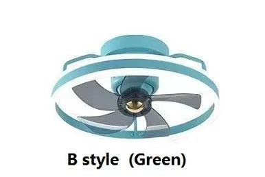 Modern simple ceiling fan with integrated light fixture showing 500mm diameter and acrylic lampshade