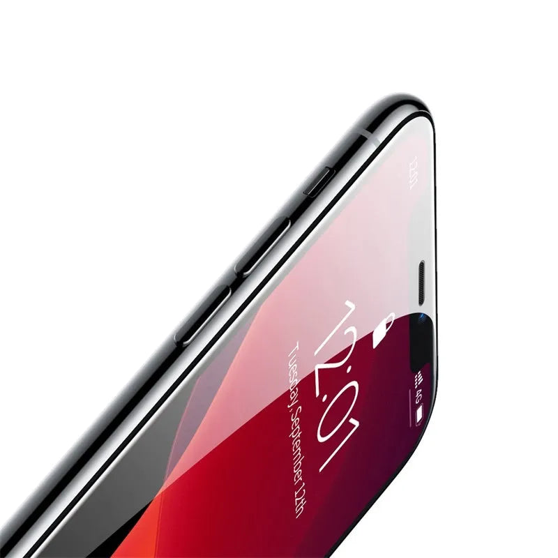 0.23mm curved tempered glass screen protector in black for iPhone X XS 11 Pro 5.8 inches, with non-broken edge and film artifact