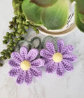 Hand crocheted wool flower fruit car rearview mirror pendant decoration in multi-colour options for simple car interior