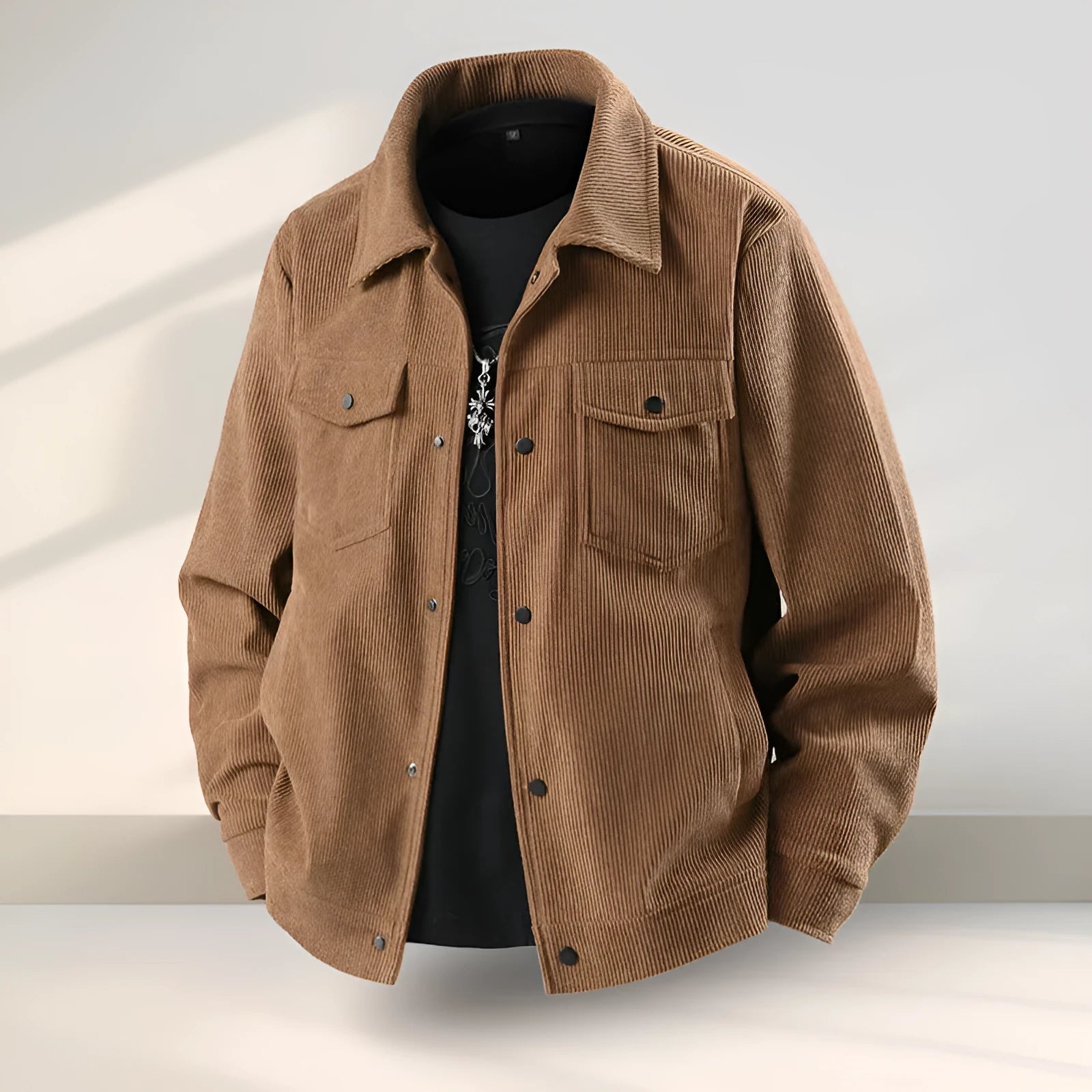 Men's slim fit Lycra coat in black, coffee, white, or green with vinyl lining