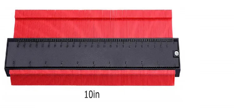 Blue ABS contour gauge showing locked pins for copying irregular shapes, 12cm size
