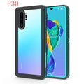 Huawei P30 Pro phone case with wave point pattern in grass blue colour showing all-inclusive protection design