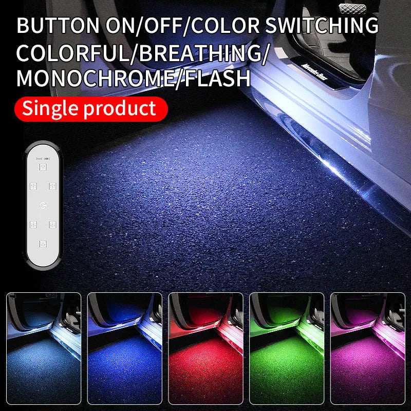 Universal car door warning light with LED anti-collision projection and ABS plastic housing