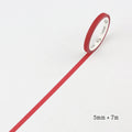 Solid colour paper tape in crimson and deep purple for account labelling, measuring 5mm by 7mm