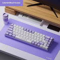AJAZZ AK680 red and white hot-swappable mechanical gaming keyboard on a desk