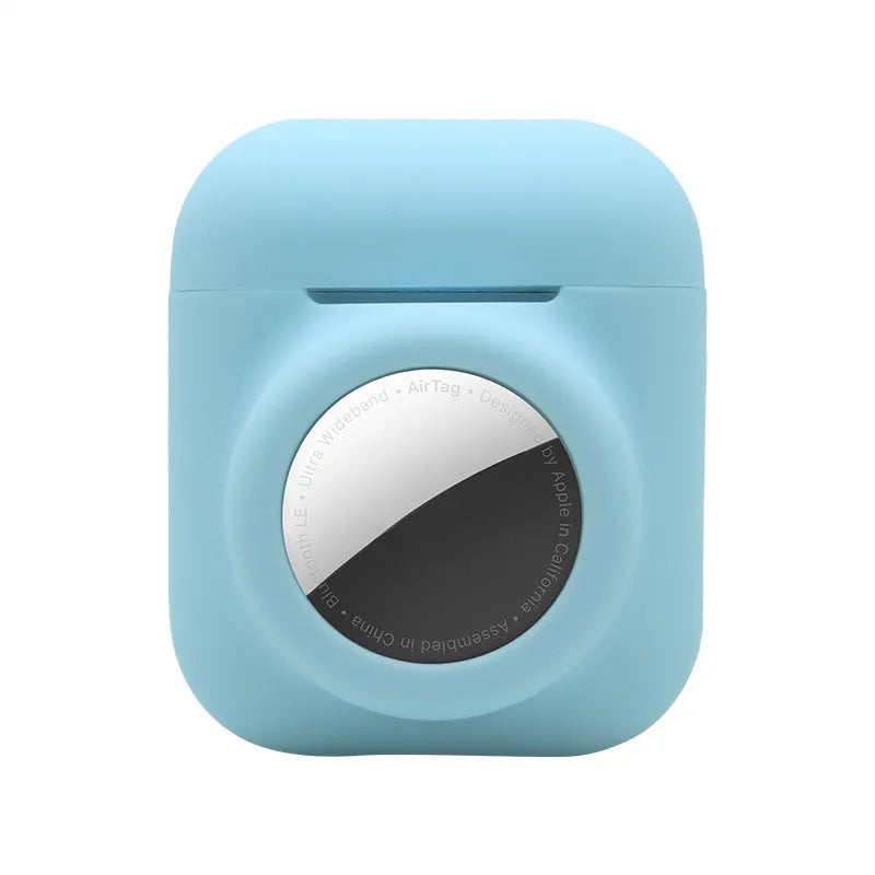 Silicone flip cover case for Apple AirTag in multiple colour options.