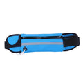 Nylon fitness waist bag in solid colour with zip pocket, size 20x10cm, on waist belt for running