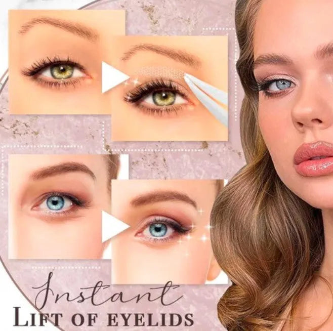 No glue eyelid stickers in three sizes L, M, S made from non-woven fabric