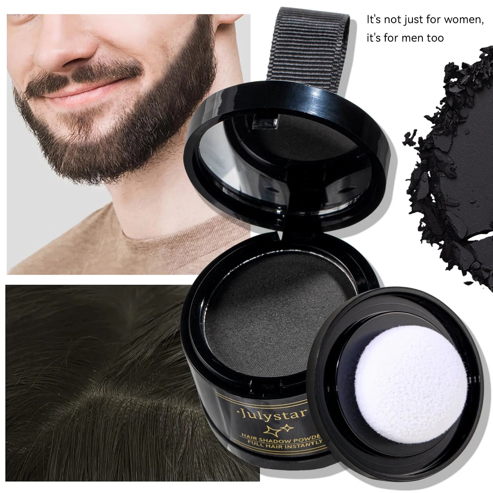 Compact hairline powder 4g for nose shadow contour in four colour options on neutral background