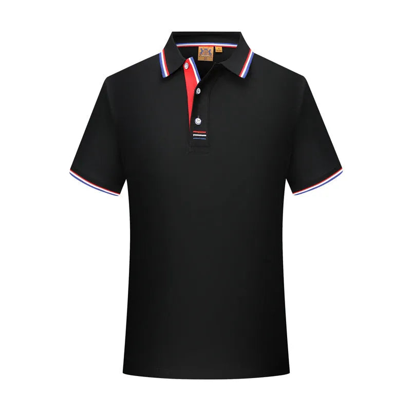 Men's cotton blend lapel polo shirt workwear uniform short sleeve regular fit side slit available in multiple colours
